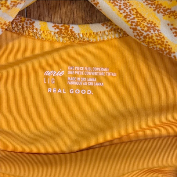 Aerie Women’s Yellow One Piece Bathing Suit Size L - Picture 3 of 5